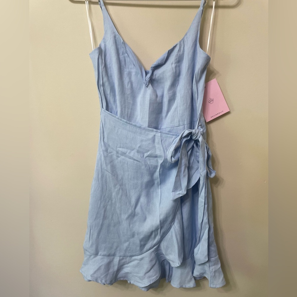 Light Blue Wrap Dress
